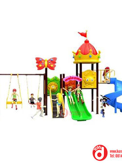 เครื่องเล่นสนาม ชุุดมงกุฎสไลเดอร์ชิงช้า