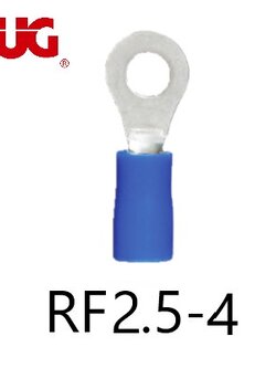 หางปลากลมหุ้ม RF2.5-4 TLUG ใช้กับสาย 2.5 sq.mm (100 ชิ้น/ห่อ)