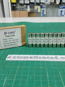 ฟิวส์ 10x38 32A 500V 100KA ฟิวส์กระบอก ลูกฟิวส์ Fuse Link ฟิวส์เซรามิค 10*38 Size 32A