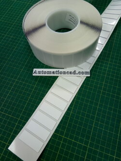 แผ่นป้ายชื่อสวิตช์ สีขาว RPL ขนาด 48x19 mm. SUMITAG แบบมีกาวในตัว