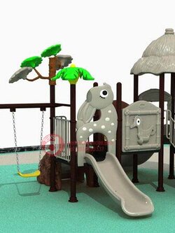 เครื่องเล่นสนาม ชุดปราสาทสไลเดอร์กวางน้อย