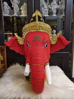 พระพิฆเนศ ขนาดครอบ (สีแดง)