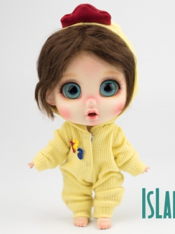 Yellow chicken jumpsuit