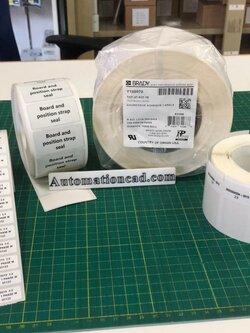 รับพิมพ์สติ๊กเกอร์ BRADY THT-37-422-10 สติ๊กเกอร์ติดสายไฟ (ขั้นต่ำ 100 ดวง)