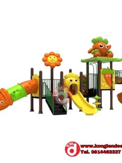 เครื่องเล่นสนาม ชุดแครอทสามสไลด์