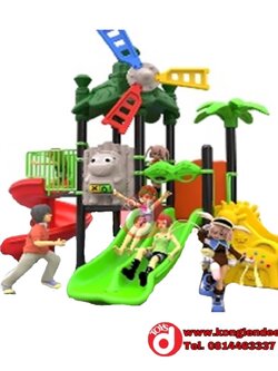 เครื่องเล่นสนาม ชุดกังหันลมสองสไลด์