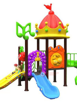 เครื่องเล่นสนาม ชุุดโดมสามสไลเดอร์