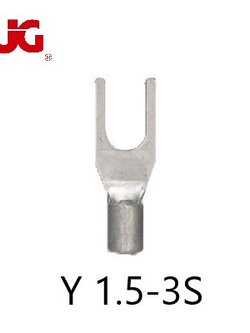 หางปลาแฉกเปลือย Y1.5-3S TLUG หางปลาตัว Y หางปลาก้ามปู ใช้กับสาย 1.5sq.mm (100 ชิ้น/ห่อ)