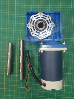 มอเตอร์เกียร์ Warm Geer Motor B'smart 24DC 120 watt Single Shaft Gear Ratio 1 : 80