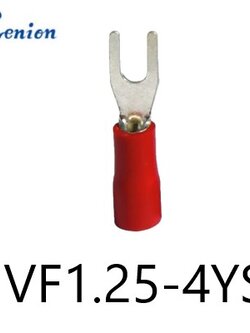 หางปลาแฉกหุ้ม สีแดง VF1.25-4YS KENION ใช้กับสาย 1.5 sq.mm