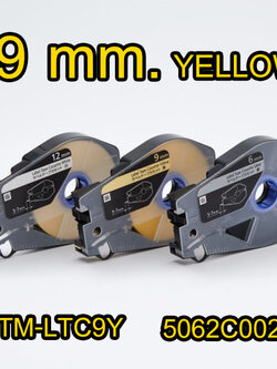 สติ๊กเกอร์ Label 9mm. Yellow เครื่องพิมพ์ CANON รุ่น MK1500 MK2600 MK1100 MK3000 MK5000 5062C002