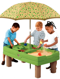 โตีะเล่นทรายและน้ำพร้อมร่ม