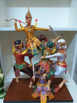 ตุ๊กตาโขน ชุดศึกรบ 5 ตัวละคร