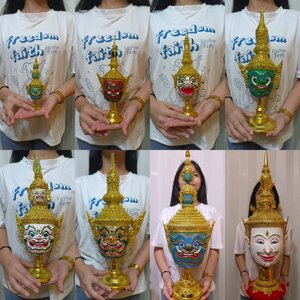 หัวโขน เศียรครู เศียรเทพ ขนาดจำลอง มี 7 ขนาด