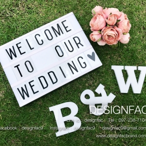 โคมไฟตัวอักษร diy