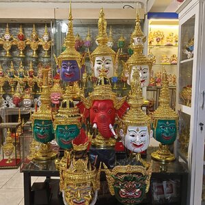 หัวโขน เศียรครู ขนาดครอบ (งานกระดาษ)