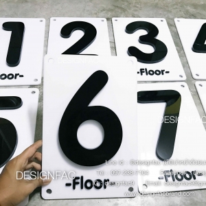 ป้ายบอกชั้น ป้ายบอกชั้นอาคาร ป้ายหน้าลิฟท์ ป้ายชั้น เลขชั้น สไตล์โมเดิร์น มินิมอล