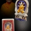 เหรียญนั่งพานหลวงปู่แขก เนื้อเงินลงยาสีแดง หลังเรียบมีจาร กรรมการ เลข ๗๓ รุ่น "นะมหามงคล-บารมี 87 ทั่วทิศ"ออกวัดสุนทรประดิษฐ์ กล่องเดิม