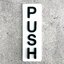 ป้ายดึงผลัก ป้ายผลักดึงแนวตั้ง PULL PUSH ป้ายติดประตู ป้ายสัญลักษณ์ สไตล์โมเดิร์น ลอฟท์ มินิมอล
