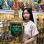 ชุดเศียรครู ขนาดครอบ งานกระดาษ พร้อมฐานไม้สีแดง