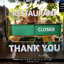 ป้ายเลื่อนเปิด-ปิดร้านอาหาร อะคริลิคพื้นพื้นทองเงา ลายนูน สไตล์โมเดิร์น มินิมอล เรียบหรู