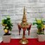 ชฎานาง เกรดพรีเมี่ยม (ขนาดกว้าง 5 นิ้ว) พร้อมฐานตีลายประดับเพชร