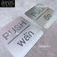 ป้ายผลักดึง PULL-PUSH ป้ายสแตนเลสเลเซอร์ สไตล์โมเดิร์น มินิมอล มูจิ