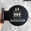 ป้ายหน้าลิฟท์ ป้ายลิฟท์ ELEVATOR ป้ายยื่นติดผนัง สไตล์โมเดิร์น มินิมอล เรียบหรู