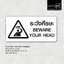 ป้ายระวังศีรษะ BEWARE YOUR HEAD ป้ายเตือนระวังศีรษะ ป้ายสัญลักษณ์ สไตล์โมเดิร์น มินิมอล