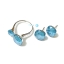 ต่างหูคริสตัลเหลี่ยมขอบมน-สีฟ้า ขนาด 1 cm ตัวเรือนสีเงิน Swarovski Crystal งานเรียบหรูดูดี คลาสสิค *มีแหวนเข้าชุดด้วยค่ะ ใส่ได้ทุกชุดทุกโอกาสค่ะ งานจิวเวลรี่เกาหลี #MadeinKorea