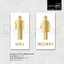 ป้ายห้องน้ำชายหญิงหรูหรา MAN WOMAN สวยเรียบหรู ป้ายอะคริลิค ป้ายสุขา สไตล์โมเดิร์น Luxury
