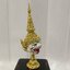 หัวโขนจิ๋ว หนุมานครองเมือง เกรดพรีเมี่ยม พร้อมฐานตีลายปิดทอง (เรซิ่น)