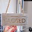 ป้ายเปิดปิดร้าน ป้ายอะคริลิคลายหินอ่อน ป้ายแขวนกระจก สวยหรูโมเดิร์น OPEN CLOSE