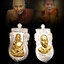 หลวงพ่อคูณ วัดบ้านไร่ เหรียญเสมาโภคทรัพย์ 2หน้าหลวงพ่อทวด หลวงพ่อคูณ รุ่นโภคทรัพย์ คูณ88 เนื้อเงินหน้าทองคำ99.99% 2ด้าน โค๊ต 33 ๑ ใน 99เหรียญ คัดสวยสะสม ตรงตามรูป