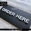 ป้ายจุดสั่งสินค้า ORDER HERE ป้ายร้านสวยๆ ป้ายคาเฟ่มินิมอล ป้ายอะคริลิค ป้ายร้าน สไตล์โมเดิร์น มินิมอล มูจิ