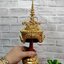 ชฎา เทริด มโนราห์ (เกรดพรีเมี่ยม) ขนาด 5 นิ้ว พร้อมฐานตีลายประดับเพชร