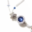 สร้อยเพชรเรียบหรู ปรับระดับได้พร้อมจี้ charm silver925 สวยน่ารักโทนน้ำเงิน *มีสร้อยข้อมือเข้าชุดด้วยนะคะ งานพรีเมี่ยมคุณภาพเยี่ยม สวยมากๆ ค่ะ สร้อยยาว 76 cm