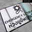 ป้ายห่วงชูชีพฉุกเฉิน Emergency Lifebuoy ป้ายสแตนเลสรองด้วยอะคริลิค ป้ายสัญลักษณ์ ป้ายสระว่ายน้ำ สไตล์โมเดิร์น มินิมอล มูจิ