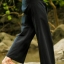 กางเกงชาวเล กางเล กางเกงสะดอ เตี่ยวสะดอ กางเกงสะปาสีดำ Fisherman pants