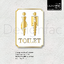 ป้ายห้องน้ำชายหญิง TOILET สวยหรูหรา ป้ายติดหน้าห้องน้ำ ป้ายห้องน้ำอะคริลิค สไตล์โมเดิร์น