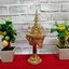ชฎา เทริด มโนราห์ (เกรดพรีเมี่ยม) ขนาด 5 นิ้ว พร้อมฐานตีลายประดับเพชร