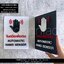 ป้ายโบกมือเพื่อเปิด AUTO DOOR ไร้การสัมผัส ป้ายสัญลักษณ์ ป้ายอะคริลิคสวย สไตล์โมเดิร์น มินิมอล