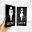 ป้ายห้องน้ำอะคริลิค เรียบหรู LADY GENT ป้ายห้องนำ้สวยๆ สุขา สไตล์โมเดิร์น มินิมอล Luxury