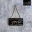 ป้ายเปิดปิดร้าน OPEN CLOSED ป้ายแขวนหน้าร้าน ป้ายอะคริลิคลายหินอ่อน หรูหรา สไตล์มินิมอล