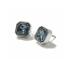 ต่างหูคริสตัล Swarovski สีครามทรงเหลี่ยม ตัวกรอบสีเงิน ขนาด 1.1 cm #premium งานเรียบหรูดูดี คลาสสิค แฟชั่นจิวเวลรี่เกาหลี #MadeinKorea