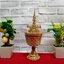 ชฎา เทริด มโนราห์ (เกรดพรีเมี่ยม) ขนาด 5 นิ้ว พร้อมฐานตีลายประดับเพชร