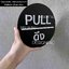 ป้ายผลักและป้ายดึงดึงขนาดใหญ่ PULL-PUSH สไตล์โมเดิร์น มินิมอล