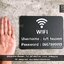 ป้ายรหัส wifi ป้ายบอกรหัสไวไฟ ป้ายร้าน ป้ายอะคริลิค ป้ายโมเดิร์น มินิมอล