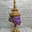 พระนารายณ์ ขนาดผลส้มโอ (เกรดพรีเมี่ยม) พร้อมฐานไม้ตีลายปิดทองประดับเพชร
