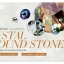ERV059 ต่างหูวินเทจคริสตัล-เฉดพีข สวยเรียบหรู คริสตัลจาก Swarovski ทรงเหลี่ยมขอบมน งานมินิมอลเก๋ๆ ตัวเรือนสีรมดำ ขนาดต่างหู 1.3 cm #premium #jewelry #MadeinKorea